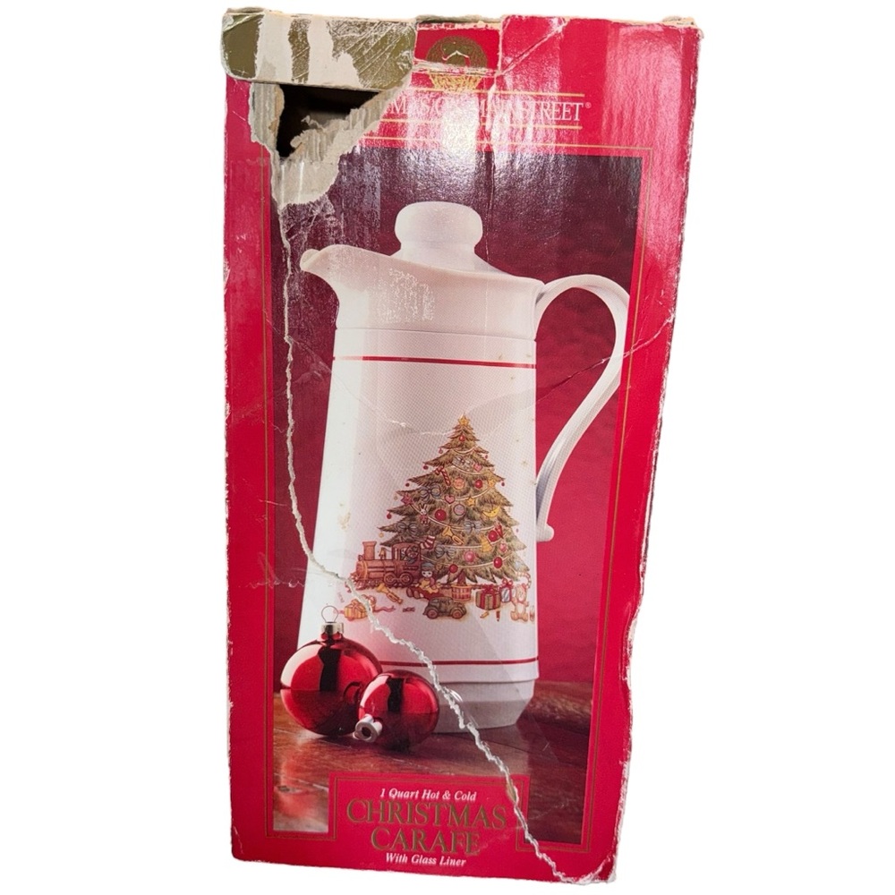 Hometrends Plastic Thermos Coffee Carafe Pitcher Christmas Tree Glass Liner - Picture 5 of 7